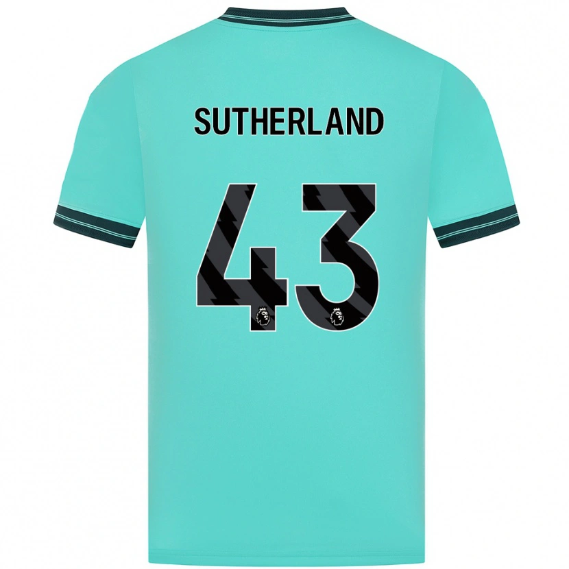 Danxen Kinder Ethan Sutherland #43 Himmelblau Grün Auswärtstrikot Trikot 2025/26 T-Shirt Schweiz