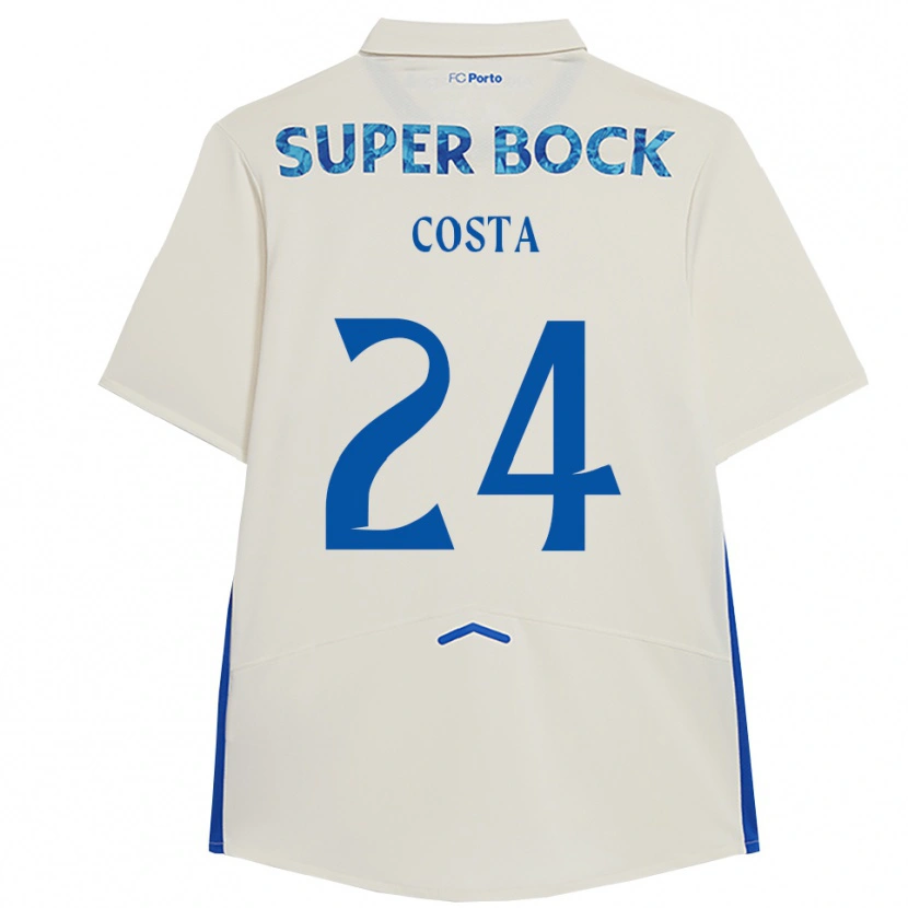 Danxen Kinder João Costa #24 Weiß Blau Ausweichtrikot Trikot 2025/26 T-Shirt Schweiz