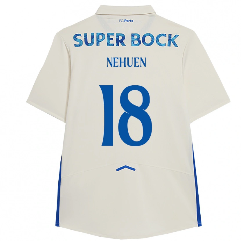 Danxen Kinder Nehuén Pérez #18 Weiß Blau Ausweichtrikot Trikot 2025/26 T-Shirt Schweiz