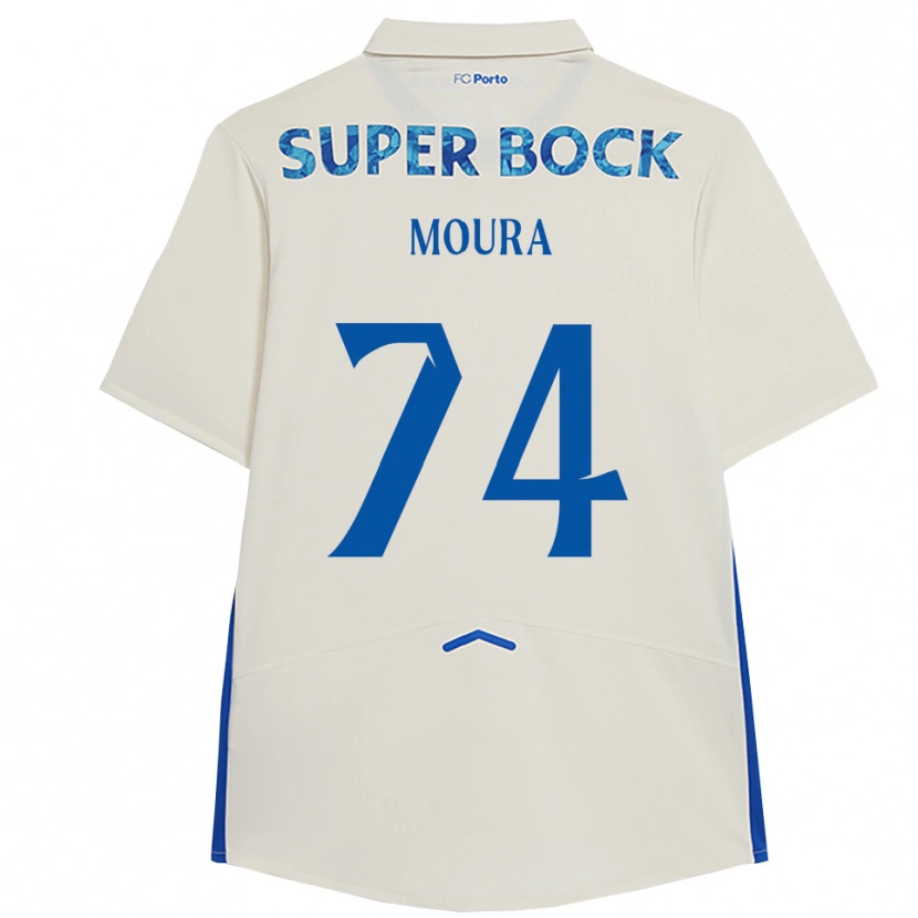 Danxen Kinder Francisco Moura #74 Weiß Blau Ausweichtrikot Trikot 2025/26 T-Shirt Schweiz
