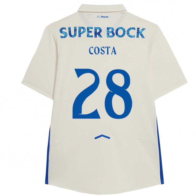 Danxen Kinder Bruno Costa #28 Weiß Blau Ausweichtrikot Trikot 2025/26 T-Shirt Schweiz