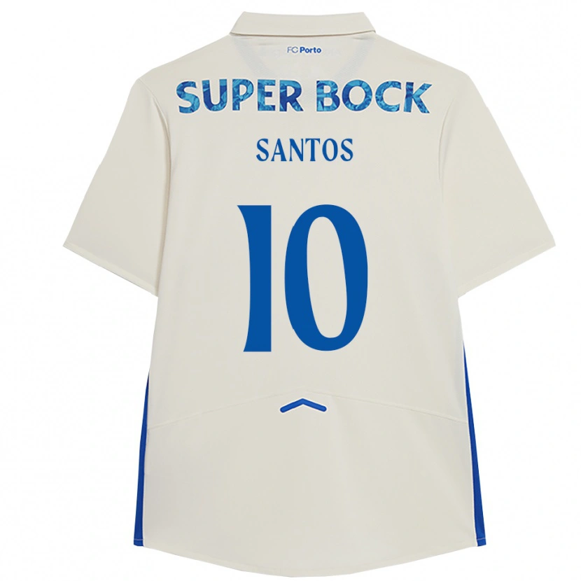 Danxen Kinder Gonçalo Santos #10 Weiß Blau Ausweichtrikot Trikot 2025/26 T-Shirt Schweiz