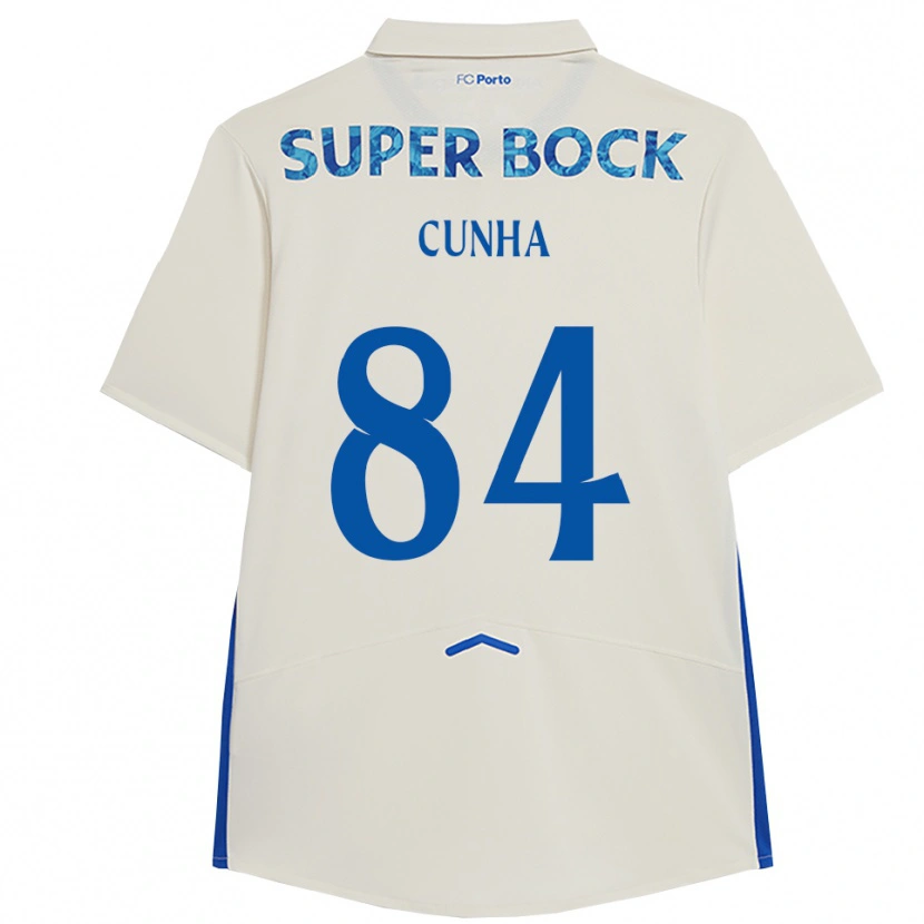 Danxen Kinder Martim Cunha #84 Weiß Blau Ausweichtrikot Trikot 2025/26 T-Shirt Schweiz