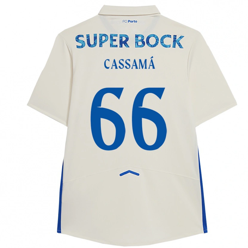 Danxen Kinder Adramane Cassamá #66 Weiß Blau Ausweichtrikot Trikot 2025/26 T-Shirt Schweiz