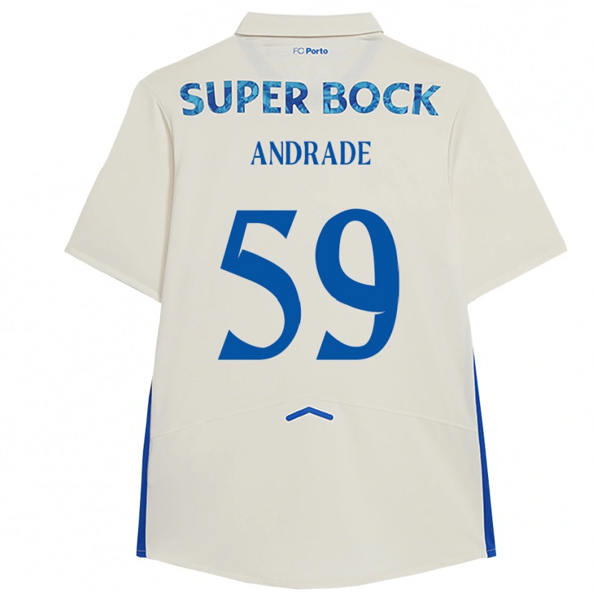 Danxen Kinder Tiago Andrade #59 Weiß Blau Ausweichtrikot Trikot 2025/26 T-Shirt Schweiz
