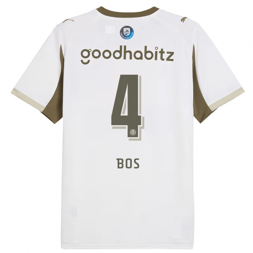 Danxen Kinder Floris Bos #4 Weiß Grau Ausweichtrikot Trikot 2025/26 T-Shirt Schweiz