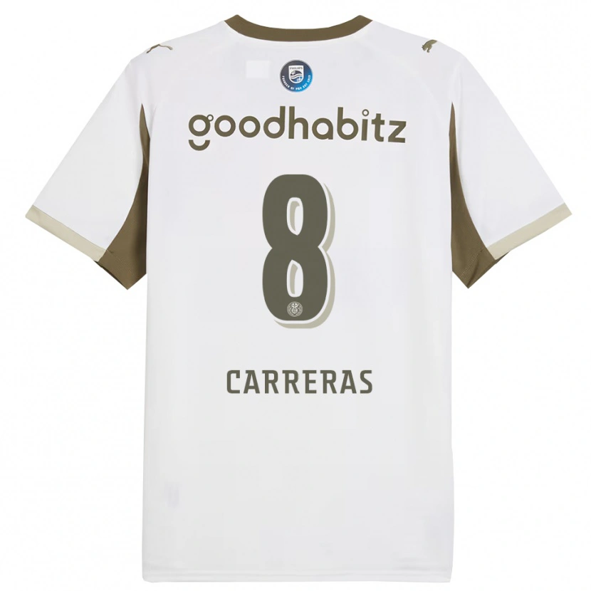 Danxen Kinder Georgina Carreras #8 Weiß Grau Ausweichtrikot Trikot 2025/26 T-Shirt Schweiz
