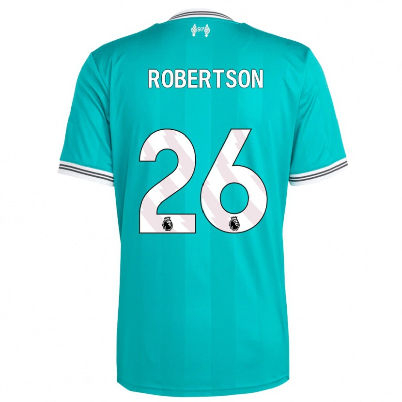 Danxen Kinder Andrew Robertson #26 Grün Weiß Ausweichtrikot Trikot 2025/26 T-Shirt Schweiz