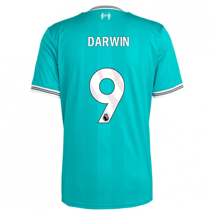 Danxen Kinder Darwin Núñez #9 Grün Weiß Ausweichtrikot Trikot 2025/26 T-Shirt Schweiz
