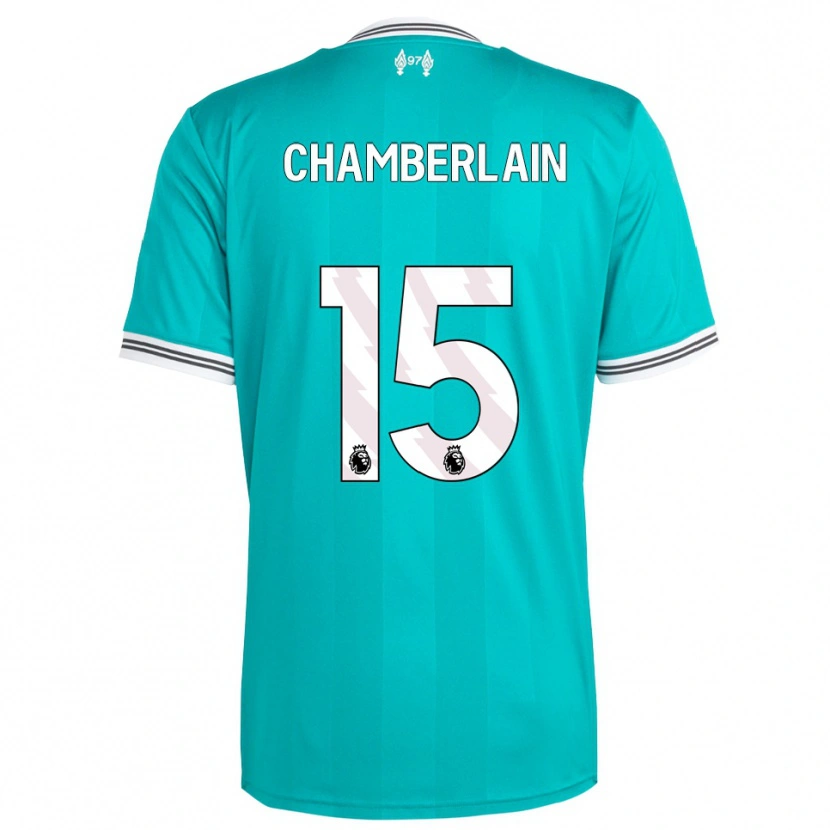 Danxen Kinder Alex Oxlade Chamberlain #15 Grün Weiß Ausweichtrikot Trikot 2025/26 T-Shirt Schweiz