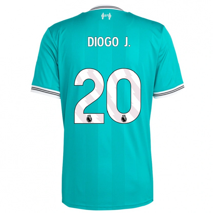 Danxen Kinder Diogo Jota #20 Grün Weiß Ausweichtrikot Trikot 2025/26 T-Shirt Schweiz