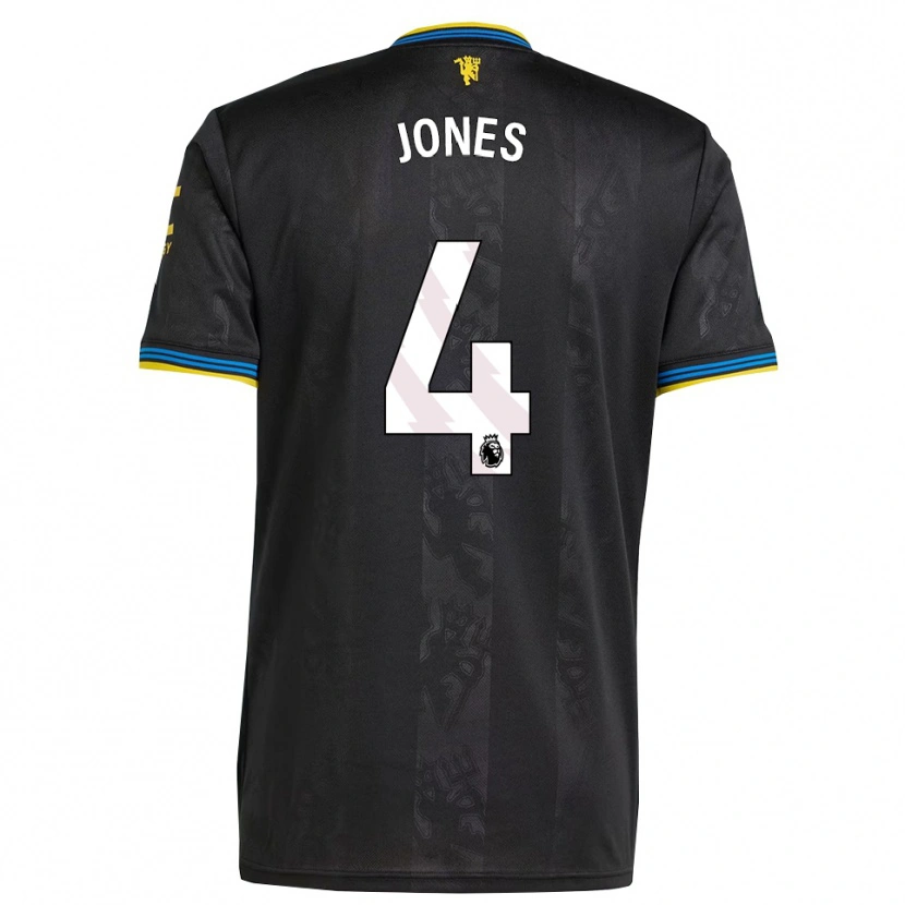 Danxen Kinder Phil Jones #4 Schwarz Gelb Blau Ausweichtrikot Trikot 2025/26 T-Shirt Schweiz
