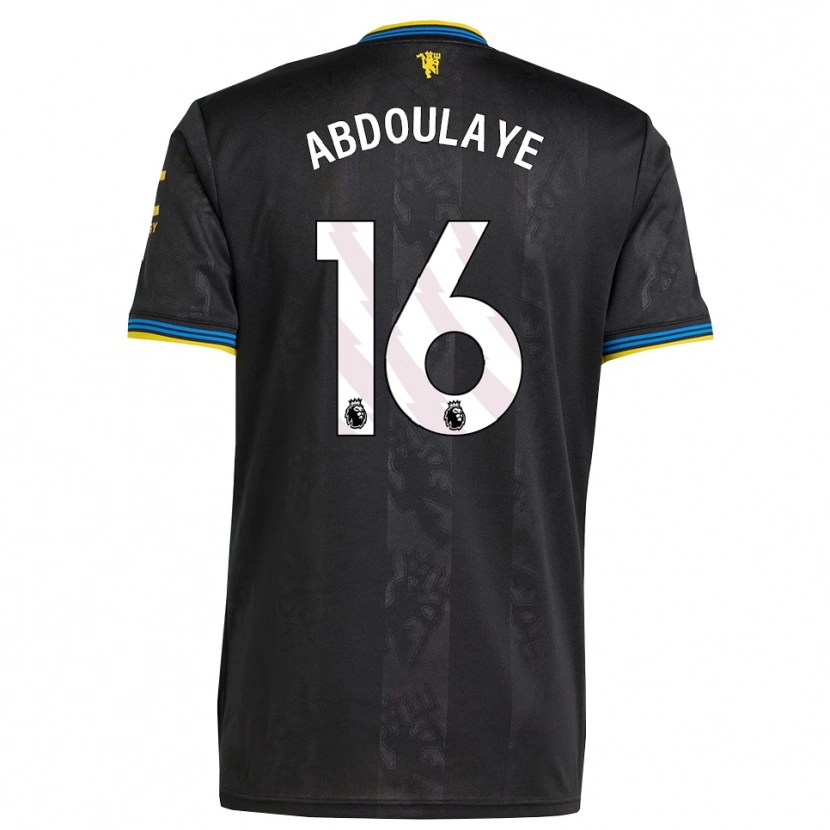 Danxen Kinder Douka Abdoulaye #16 Schwarz Gelb Blau Ausweichtrikot Trikot 2025/26 T-Shirt Schweiz
