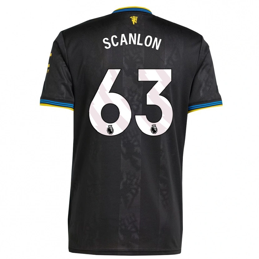 Danxen Kinder James Scanlon #63 Schwarz Gelb Blau Ausweichtrikot Trikot 2025/26 T-Shirt Schweiz