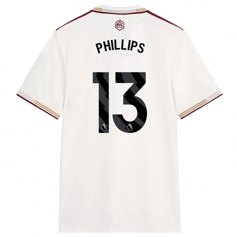 Danxen Kinder Charlie Phillips #13 Creme Weiß Burgunderrot Ausweichtrikot Trikot 2025/26 T-Shirt Schweiz