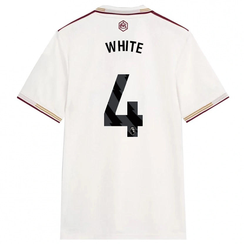Danxen Kinder Ben White #4 Creme Weiß Burgunderrot Ausweichtrikot Trikot 2025/26 T-Shirt Schweiz