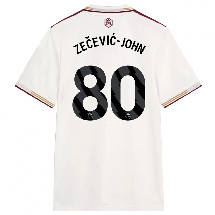 Danxen Kinder Louis Zečević-John #80 Creme Weiß Burgunderrot Ausweichtrikot Trikot 2025/26 T-Shirt Schweiz