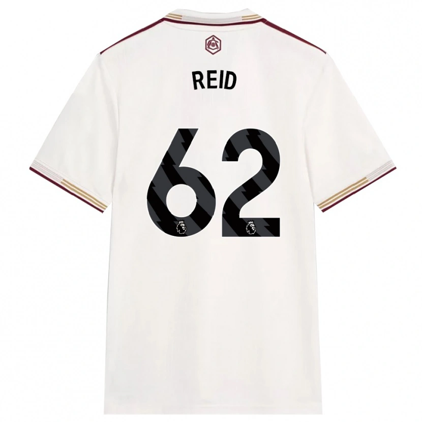 Danxen Kinder Katie Reid #62 Creme Weiß Burgunderrot Ausweichtrikot Trikot 2025/26 T-Shirt Schweiz