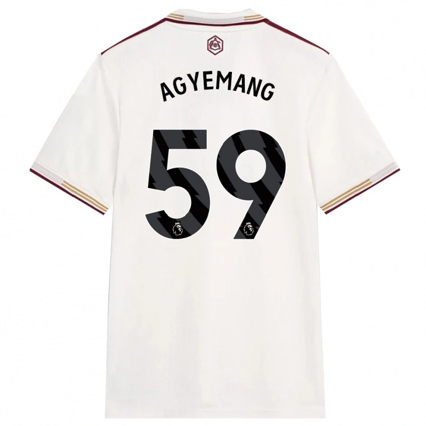 Danxen Kinder Michelle Agyemang #59 Creme Weiß Burgunderrot Ausweichtrikot Trikot 2025/26 T-Shirt Schweiz