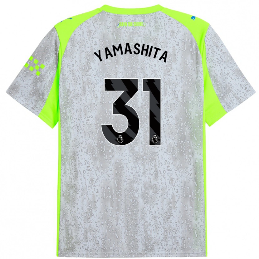Danxen Kinder Ayaka Yamashita #31 Grau Gelb Ausweichtrikot Trikot 2025/26 T-Shirt Schweiz