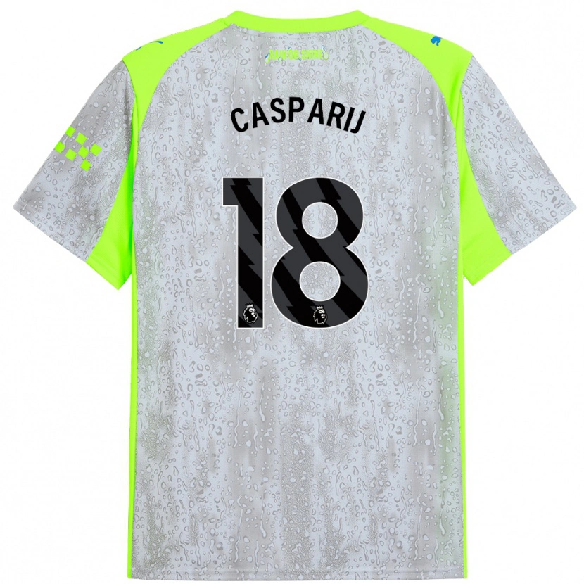 Danxen Kinder Kerstin Casparij #18 Grau Gelb Ausweichtrikot Trikot 2025/26 T-Shirt Schweiz