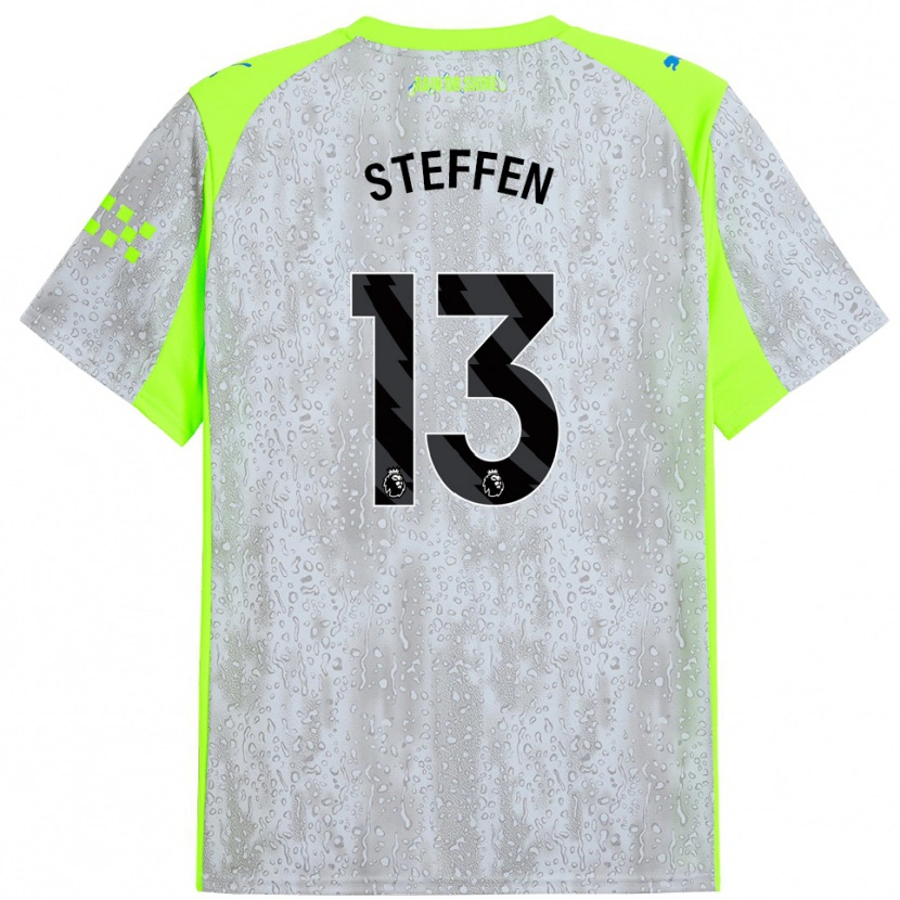 Danxen Kinder Zack Steffen #13 Grau Gelb Ausweichtrikot Trikot 2025/26 T-Shirt Schweiz