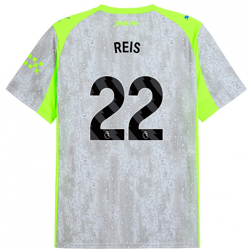 Danxen Kinder Vitor Reis #22 Grau Gelb Ausweichtrikot Trikot 2025/26 T-Shirt Schweiz