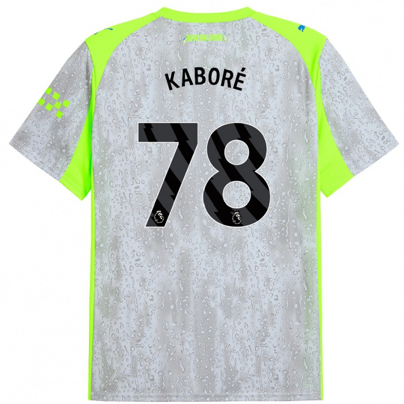 Danxen Kinder Issa Kaboré #78 Grau Gelb Ausweichtrikot Trikot 2025/26 T-Shirt Schweiz