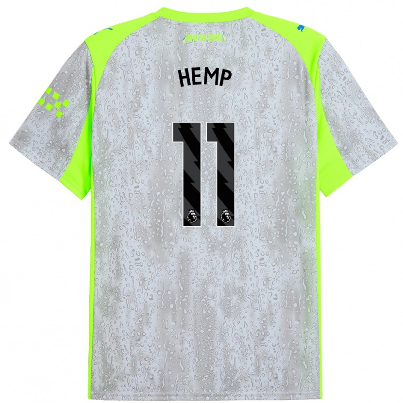Danxen Kinder Lauren Hemp #11 Grau Gelb Ausweichtrikot Trikot 2025/26 T-Shirt Schweiz