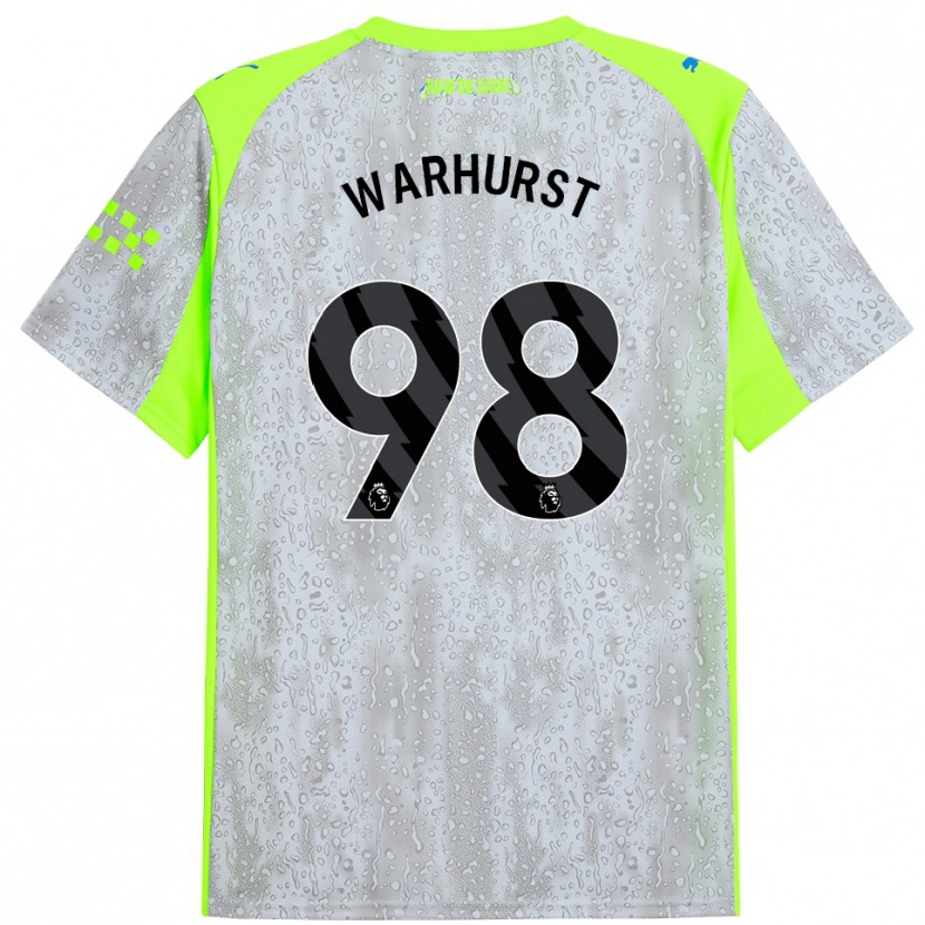 Danxen Kinder Matty Warhurst #98 Grau Gelb Ausweichtrikot Trikot 2025/26 T-Shirt Schweiz