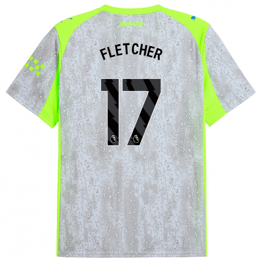 Danxen Kinder Luca Fletcher #17 Grau Gelb Ausweichtrikot Trikot 2025/26 T-Shirt Schweiz