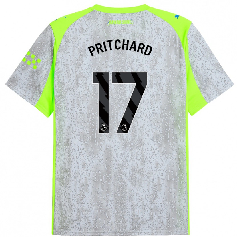 Danxen Kinder Poppy Pritchard #17 Grau Gelb Ausweichtrikot Trikot 2025/26 T-Shirt Schweiz