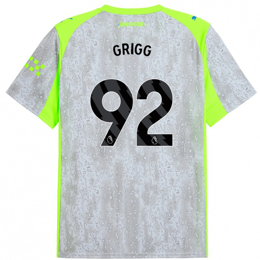 Danxen Kinder Finley Grigg #92 Grau Gelb Ausweichtrikot Trikot 2025/26 T-Shirt Schweiz