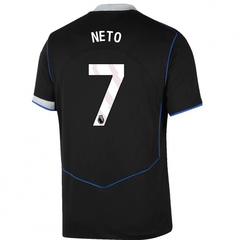 Danxen Kinder Pedro Neto #7 Schwarz Blau Silber Ausweichtrikot Trikot 2025/26 T-Shirt Schweiz