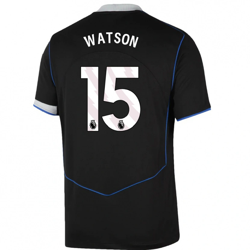 Danxen Kinder Reggie Watson #15 Schwarz Blau Silber Ausweichtrikot Trikot 2025/26 T-Shirt Schweiz