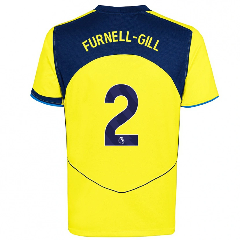 Danxen Kinder Luca Furnell-Gill #2 Gelb Marineblau Ausweichtrikot Trikot 2025/26 T-Shirt Schweiz