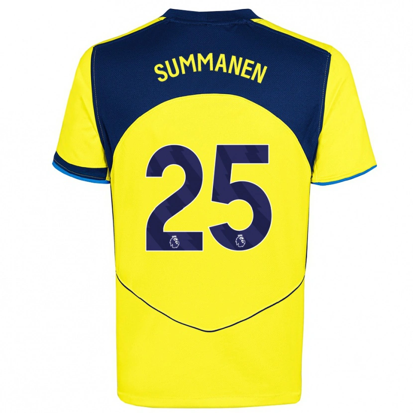 Danxen Kinder Eveliina Summanen #25 Gelb Marineblau Ausweichtrikot Trikot 2025/26 T-Shirt Schweiz