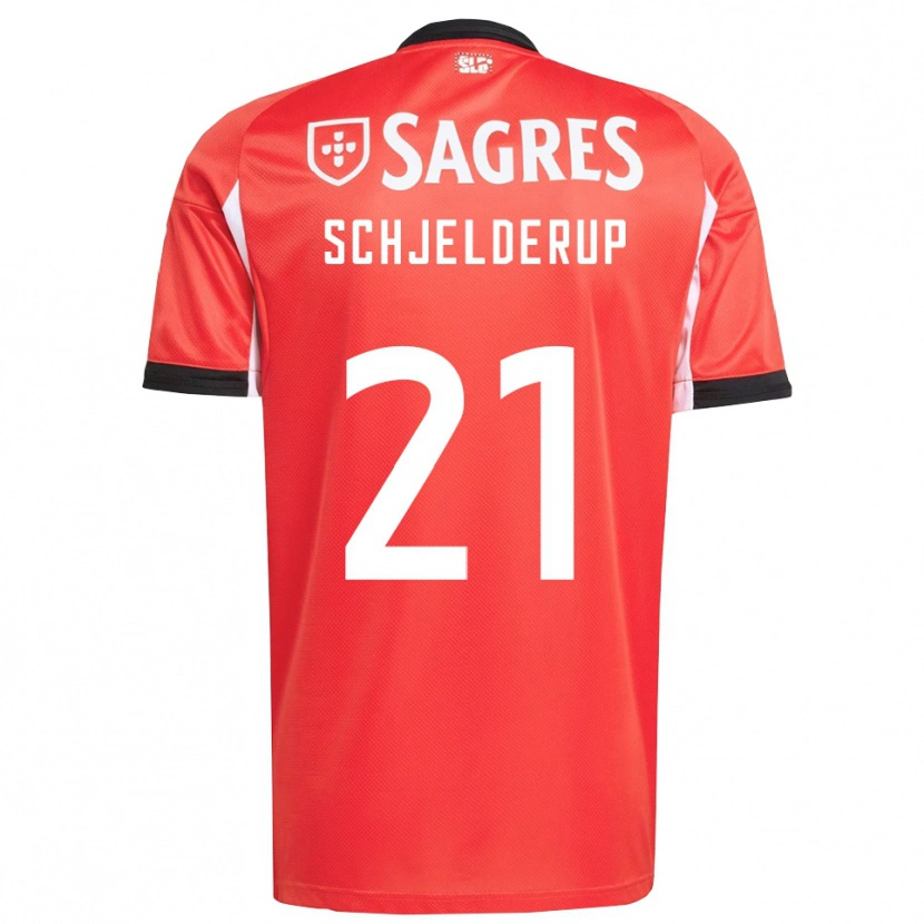 Danxen Herren Andreas Schjelderup #21 Rot Weiß Heimtrikot Trikot 2025/26 T-Shirt Schweiz