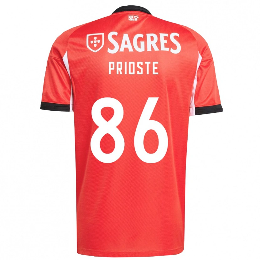 Danxen Herren Diogo Prioste #86 Rot Weiß Heimtrikot Trikot 2025/26 T-Shirt Schweiz