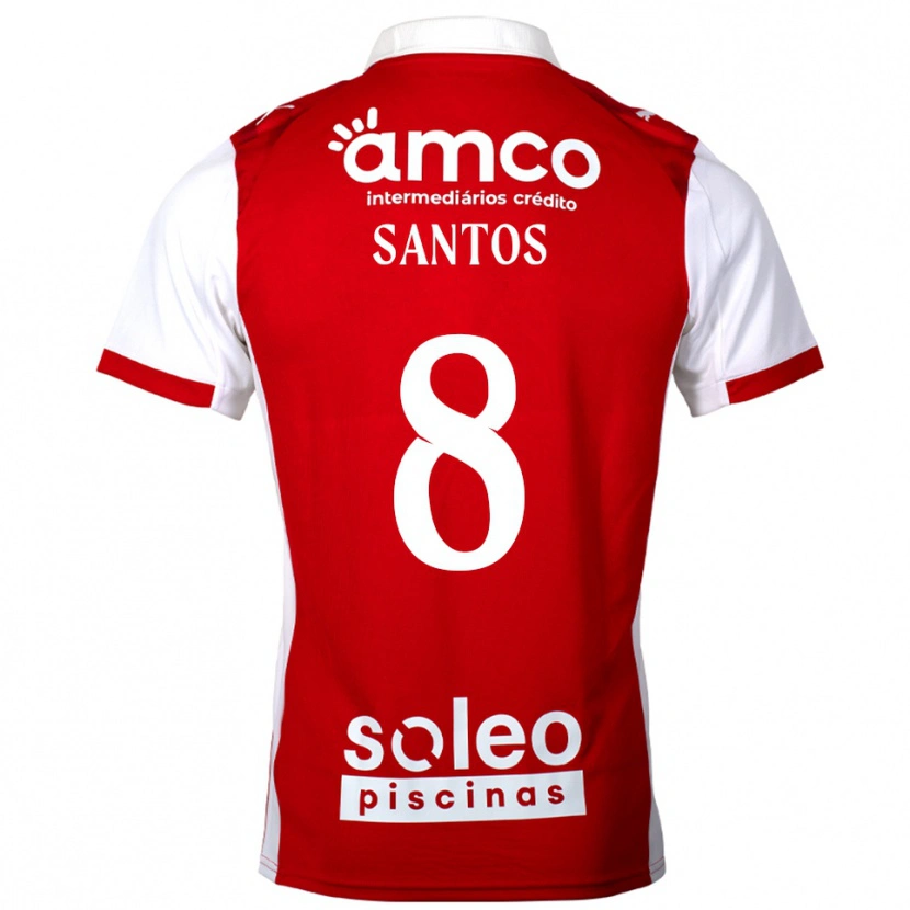 Danxen Herren Vicente Santos #8 Rot Weiß Heimtrikot Trikot 2025/26 T-Shirt Schweiz