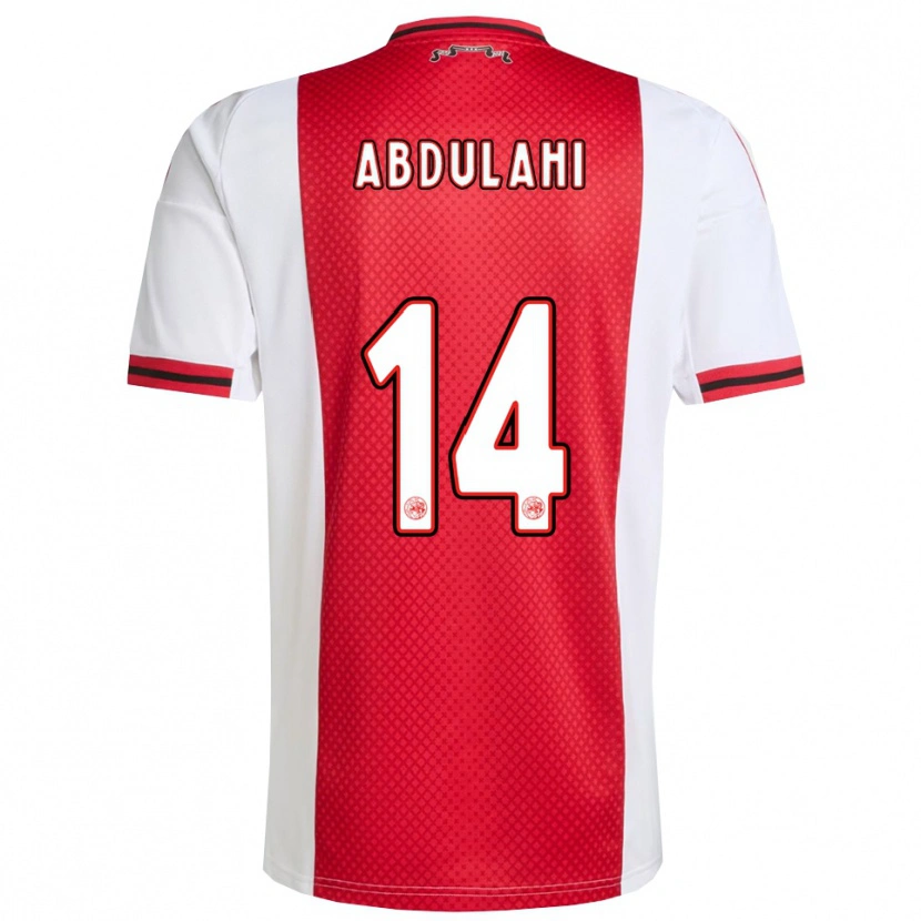 Danxen Herren Liban Abdulahi #14 Rot Weiß Heimtrikot Trikot 2025/26 T-Shirt Schweiz