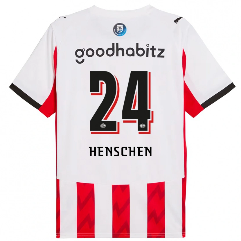 Danxen Herren Emmeke Henschen #24 Rot Weiß Heimtrikot Trikot 2025/26 T-Shirt Schweiz