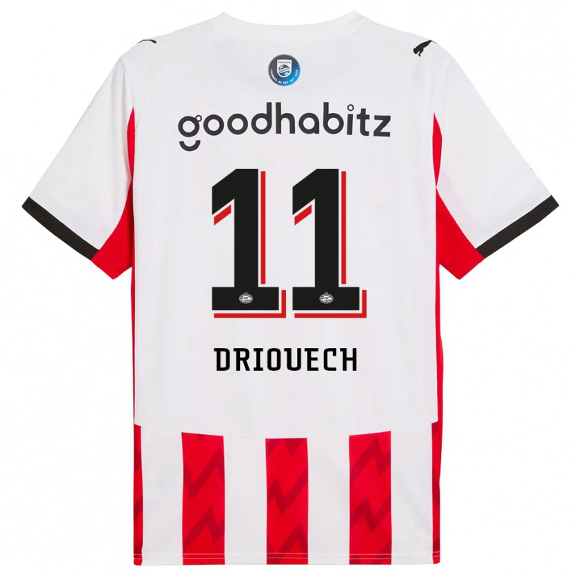 Danxen Herren Couhaib Driouech #11 Rot Weiß Heimtrikot Trikot 2025/26 T-Shirt Schweiz