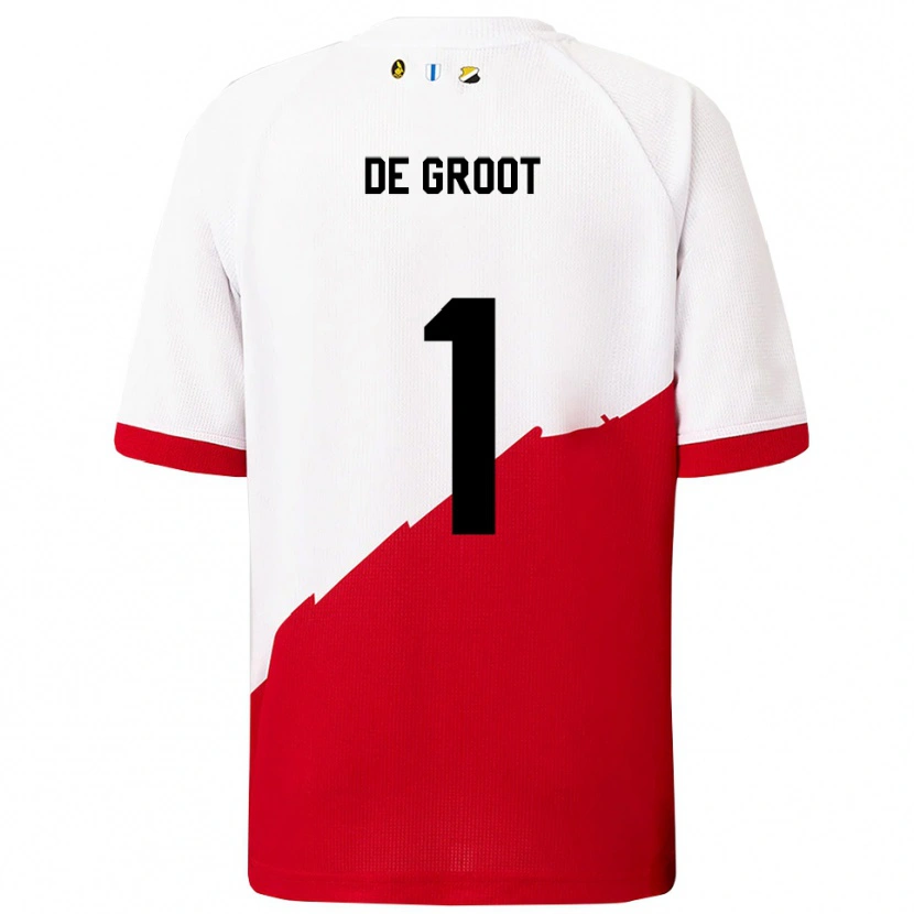 Danxen Herren Jasmijn De Groot #1 Weiß Rot Heimtrikot Trikot 2025/26 T-Shirt Schweiz