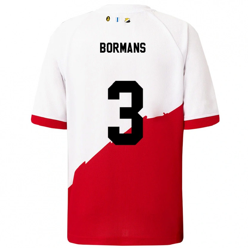 Danxen Herren Merel Bormans #3 Weiß Rot Heimtrikot Trikot 2025/26 T-Shirt Schweiz