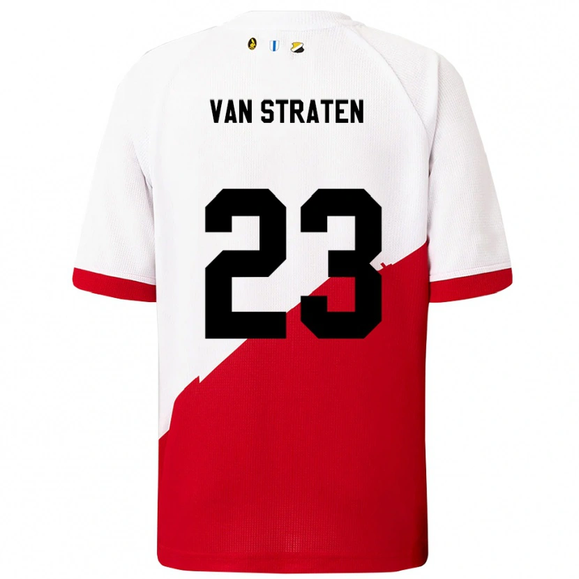 Danxen Herren Dieke Van Straten #23 Weiß Rot Heimtrikot Trikot 2025/26 T-Shirt Schweiz