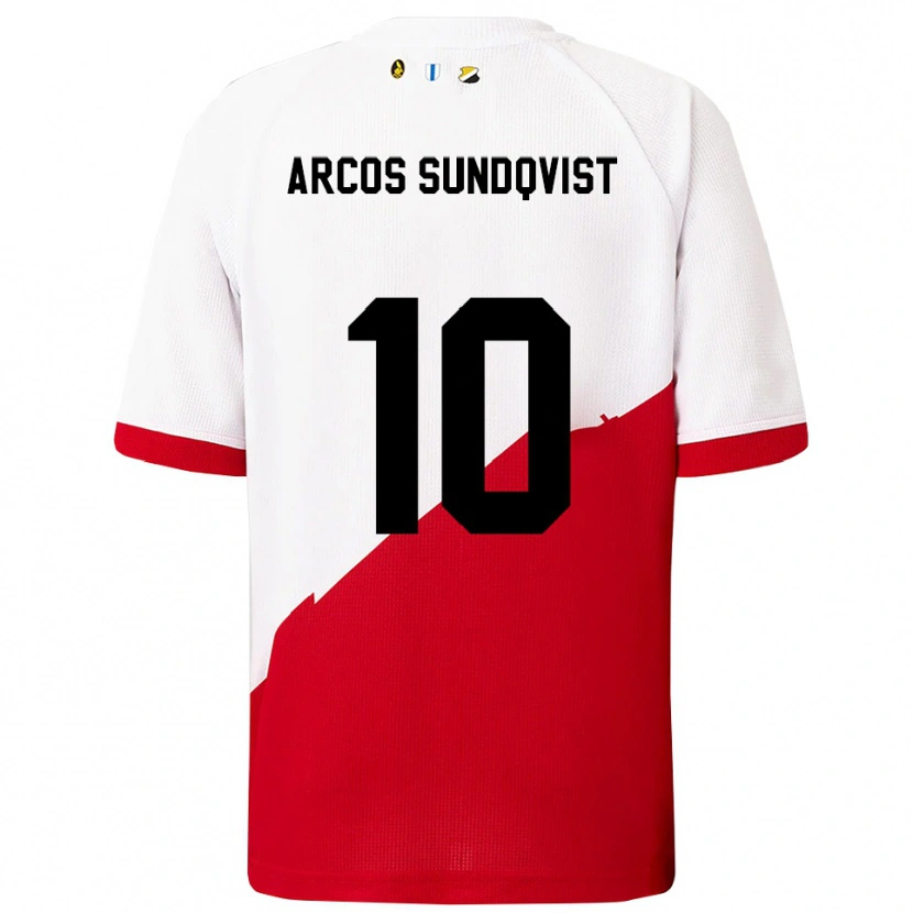 Danxen Herren Gustav Arcos Sundqvist #10 Weiß Rot Heimtrikot Trikot 2025/26 T-Shirt Schweiz