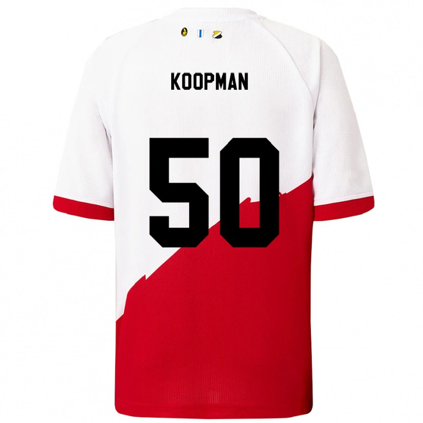 Danxen Herren Kyra Koopman #50 Weiß Rot Heimtrikot Trikot 2025/26 T-Shirt Schweiz