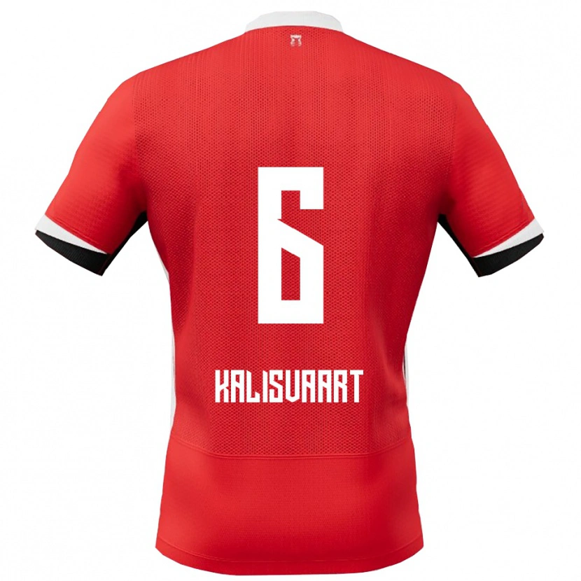 Danxen Herren Job Kalisvaart #6 Rot Weiß Heimtrikot Trikot 2025/26 T-Shirt Schweiz