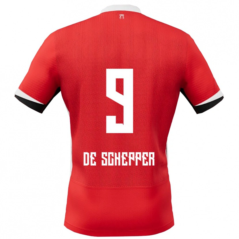 Danxen Herren Dean Ijssel De Schepper #9 Rot Weiß Heimtrikot Trikot 2025/26 T-Shirt Schweiz